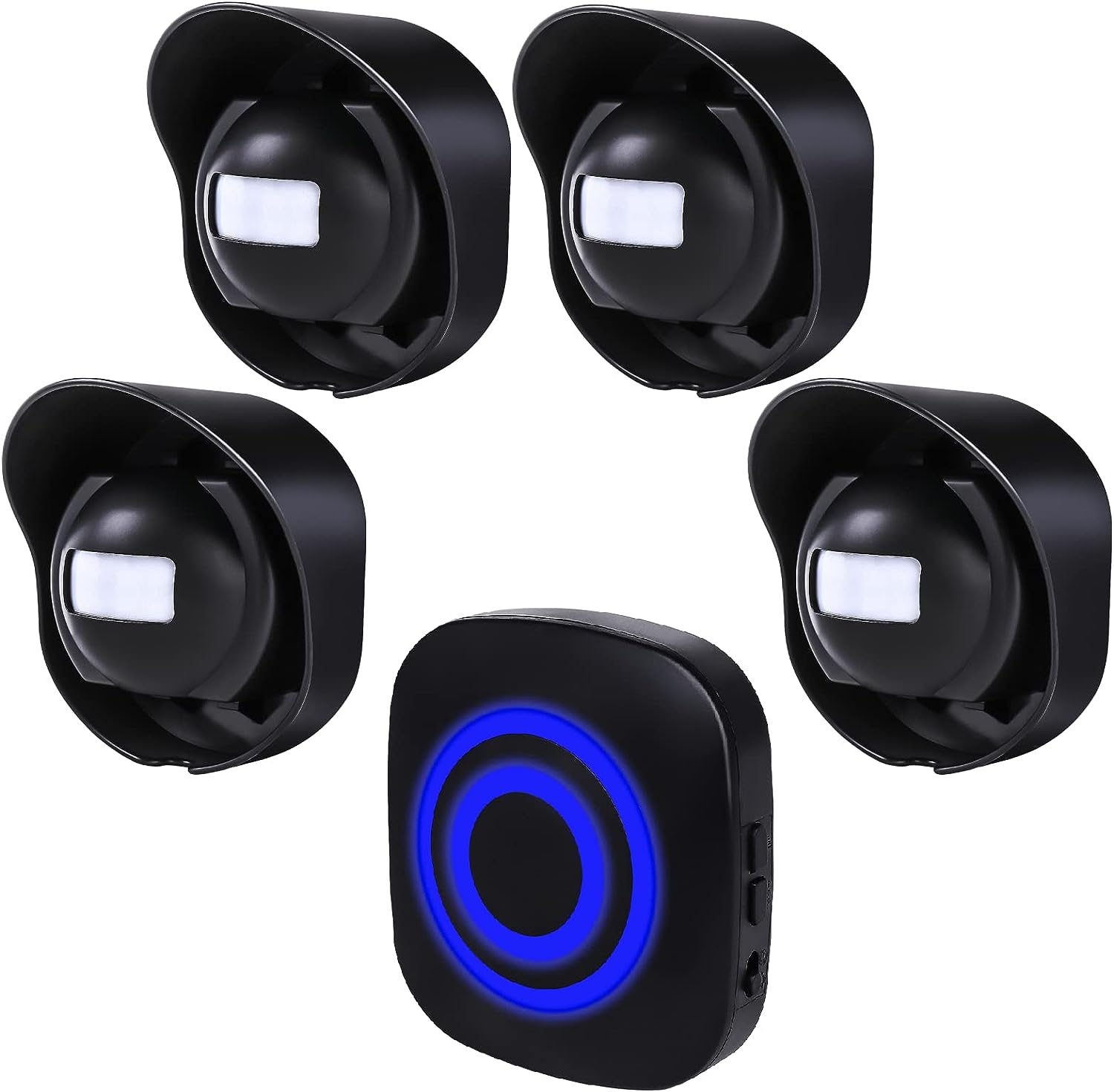 Seanme Wireless Driveway Alarm: Home Security Business Detect Alert, 4 Sensors, 1 Receiver