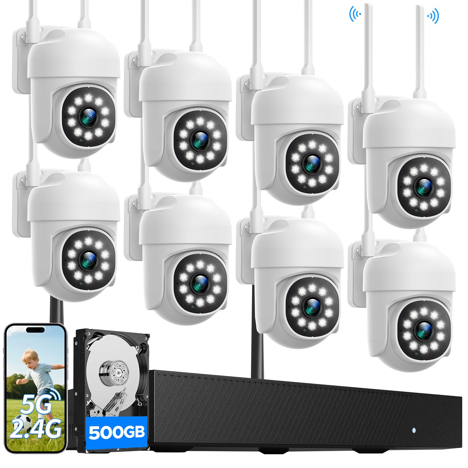 CAMCAMP Wireless Outdoor Security Camera System with Night Vision