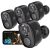 Rraycom 5G/2.4G Wireless Outdoor Security Camera System, 4-Pack