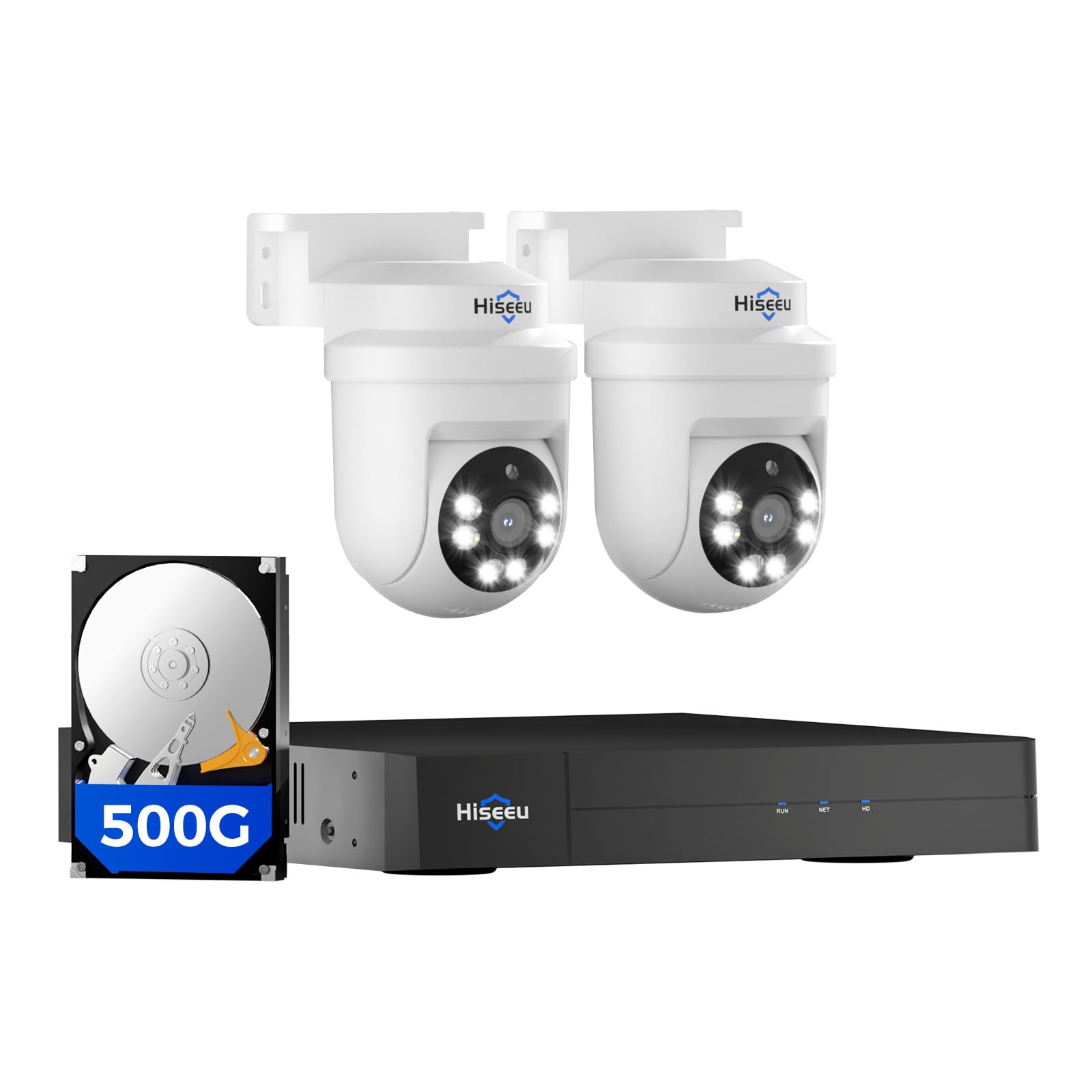 Hiseeu 3K PTZ Security Camera System with 8 Cameras